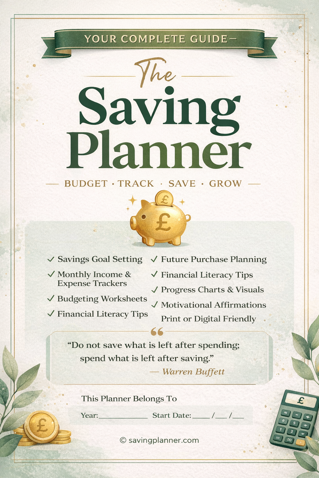 The Ultimate Saving Planner